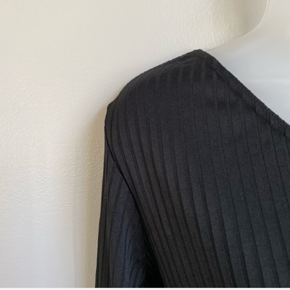 Black Open Shoulder Bodysuit - Picture 7 of 8